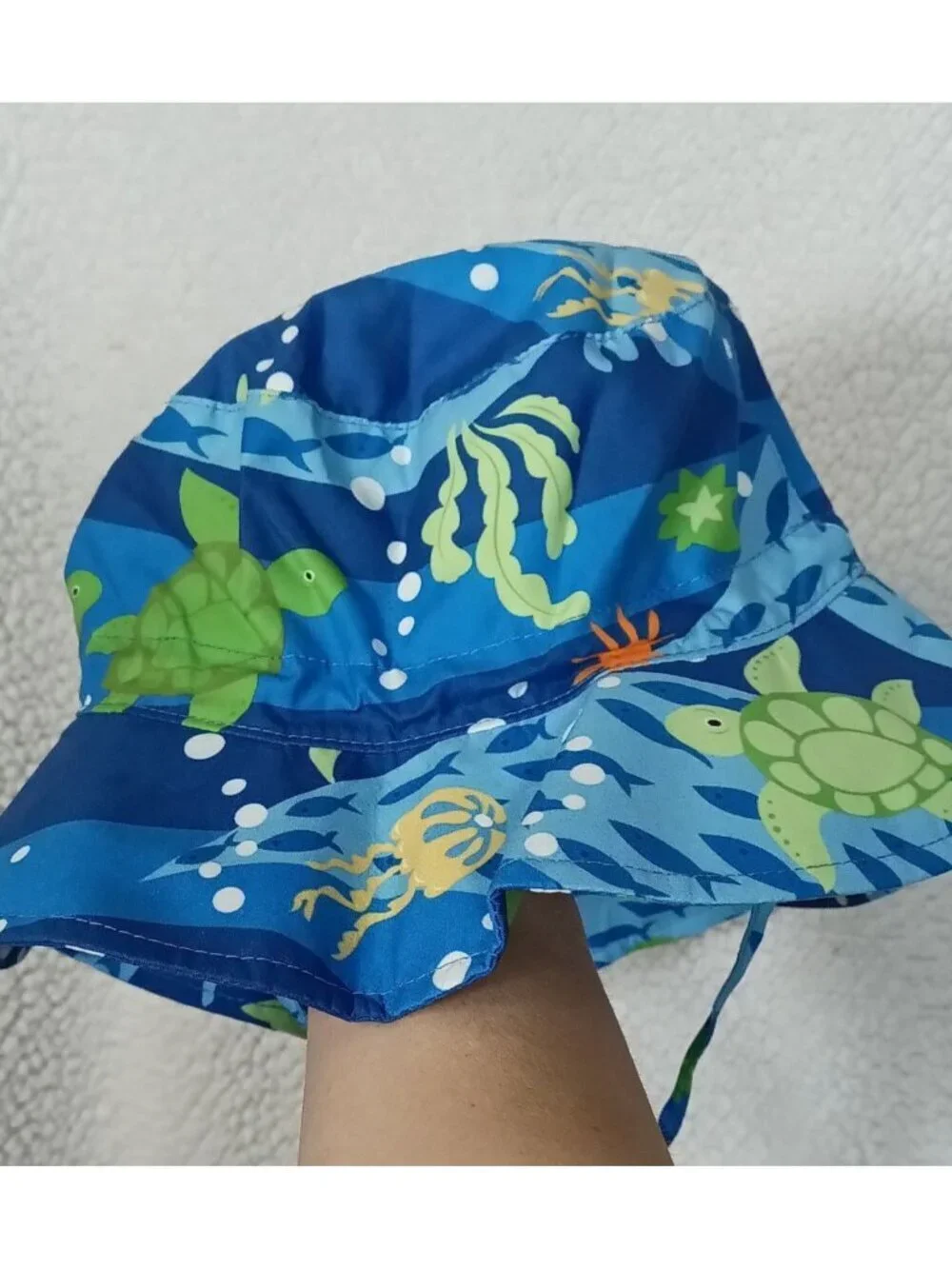 Blue Ocean Outdoor Beach Swim Bucket Hat Wide Brim Sun Protection 5-12 Years